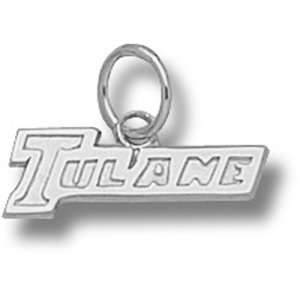 Tulane University New Tulane 1/4 Pendant (Silver)  