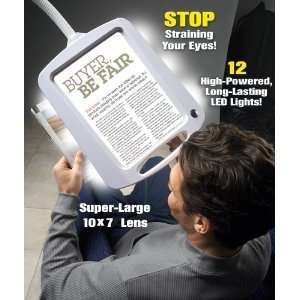  Lighted Full Page Magnifier Comes on Free Standing Goose 