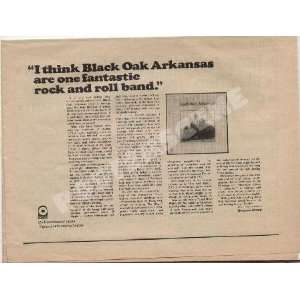  Black Oak Arkansas Newspaper LP Promo Ad 1971