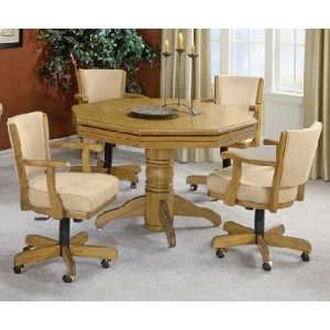  Classic Oak Game Table with 4 Chairs By Hillsdale 