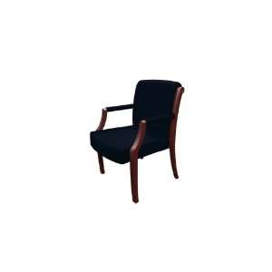   Vinyl Guest Chair with Wrapped Arms, Raven (Black): Office Products