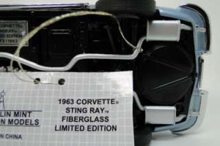 Rare:Silver Blue Sting Ray Limited Edition: 1963 Chevy Corvette 