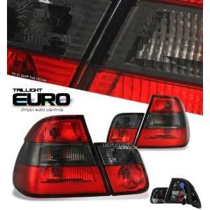  99 01 BMW E46 4 Door Tail lights   Red Smoke: Automotive