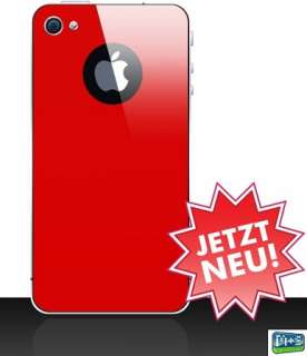 iPhone 4 Backcover Design Folie Displayfolie   Schutzfolie   Rot 