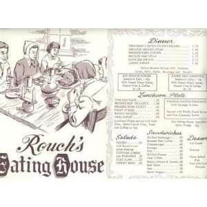  Rouchs Eating House Placemat South Bend Indiana 
