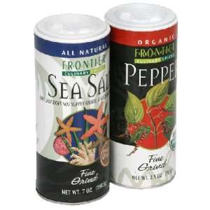 Frontier Natural   Sea Salt & Pepper Combo   10.5 oz:  