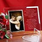 Engraved Wedding Invitation Glass Picture Frame Personalized Wedding 