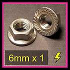 Stainless Steel Metric Flange Nut 6mm x 1 Qty 25