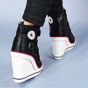   Buckles Sneakers Zip Wedge Heel Shoes US 5~8 / Ladies Ankle Boots