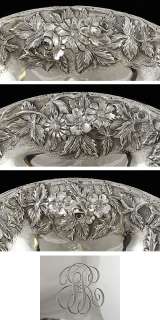 KIRK & SON HAND CHASED REPOUSSE STERLING SILVER BOWL  