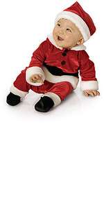 Santa Romper Christmas Baby Infant Costume Velvet Santa Claus Costumes 
