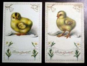 Old Easter Postcards JOHN WINSCH SAME SERIES CHICKS  