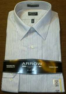   Fitted Gray Dress Shirt W/ Multicolor Stripes   MSRP $38.00  