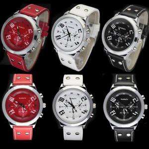 3PCS Newest Beautiful Leatheroid Fashionable Wrist Watch  