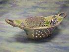 andrea by sadek purple pansy openwork candy dish bowl jay