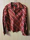 Ann Taylor Red Silk Long Holiday Formal Coat sz 14 P Petite  