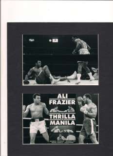 JOE FRAZIER AND MUHAMMAD ALI CLASSIC FIGHT MATTED PHOTOS  