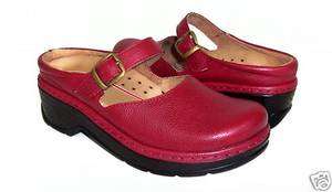Klogs Womens Lajolla Red Leather Upper Print Sizes 6, 7.5, 9, 10 