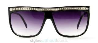 Oversized Studded Rhinestone Retro Fashion Sunglasses  