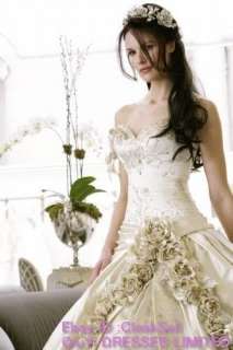 Sell Well New Wedding Dress Bridal Dress Flowers Satin Embroidery 
