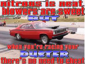 DUSTER NO NEED FOR NITROUS T SHIRT #5040 PLYMOUTH 340  