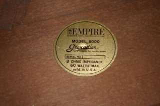 Vintage c 1960 1973 Empire 8000 Floor Speakers  