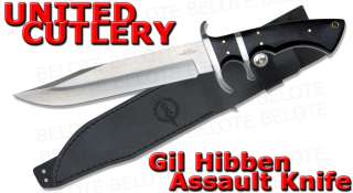 United Cutlery Gil Hibben Assault Knife Fixed Blade w/ Leather Sheath 