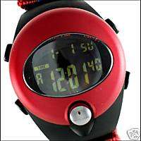 Spoon Pulsar Red Velcro Strap Digital Dial New Chronograp Stop Watch 