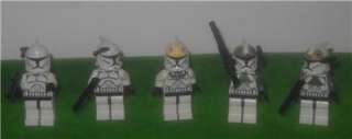 Lego Star Wars Minifigure Clone Trooper Corps Blasters Lot Rare  