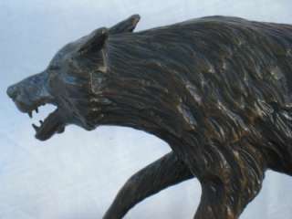 Carl Wagner Bronze Sculpture ~ A LONE WOLF~ 11/50 1984 Western 