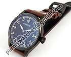 PARNIS PVD case hand winding Seagull MECHANICAL black dial mens Watch 