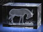 DONKEY, MULE* 3D Laser Crystal Art Figurine A1609s