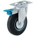 Home Depot   3 in. Semi Elastic Rubber Wheel Swivel Caster with Total 
