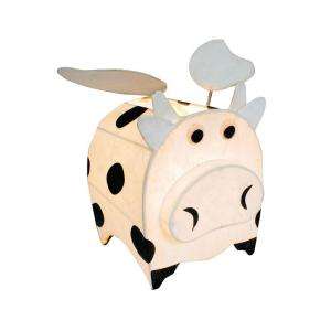 Lumisource 8 in. Black and White Table Lamp IVLS COW at The Home Depot