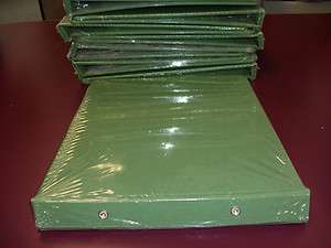 NEW Boorum & Pease Post Binder   Green Canvas Cover 8 1/2 x 11   No 