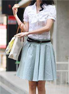 Versatile lovely pleated cotton dress skirt  