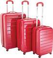Travel Concepts Parallel 3 Piece Hardside Spinner Set   Red