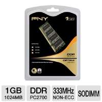 PNY 1024MB PC2700 DDR 333MHz SODIMM Laptop Memory