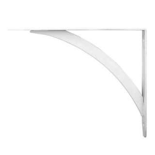 White Elegante 6 1/2 in. Steel Decorative Shelf Brackets HD 0053 7WT 