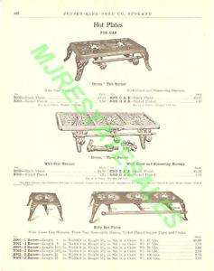1911 Antique Crown Ruby Cast Iron Hot Plate Stove AD  