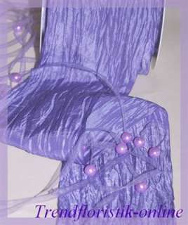   Taftband lila flieder violett Tischband crush Tischdeko Band Taft