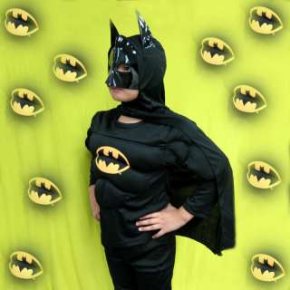 16804 a04 Muscle Batman Party Boys Costume 3,4,5,6 8y @  