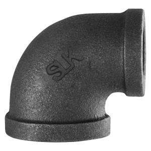 LDR Industries 3/4 In. X 1/2 In. Black Iron 90 Degree FPT X FPT 