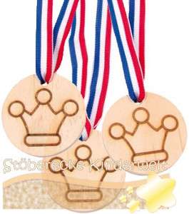 Kinder Medaillen Krone Holz Gewinn Medaille Kindergeburtstag 