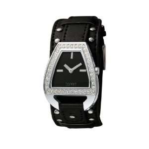 Esprit Damen Armbanduhr Top Sight Leder schwarz A.ES900062001  