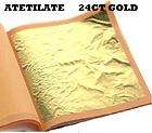 not 9ct 24ct scrap gold leaf 100% genuine 52 sheets