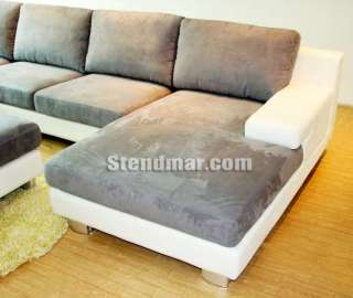 set 4pc included left chaise armless sofa right chaise ottoman