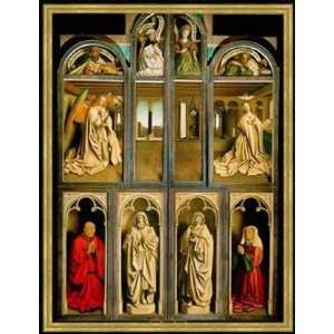 Bild mit Rahmen Jan Van Eyck, Jan v.Eyck, Genter Altar, geschlossen 