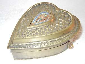 Old Brass Pan Dan / Betel Nut box, Heart Shape  