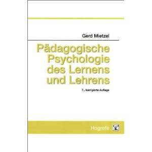   Psychologie des Lernens und Lehrens  Gerd Mietzel Bücher